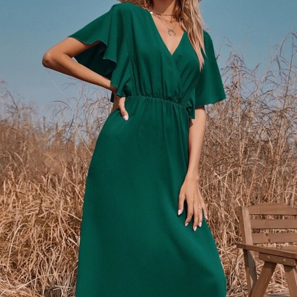 Last Chance! Leaving 5-15-25 Green maxi dress - Picture 3 of 7